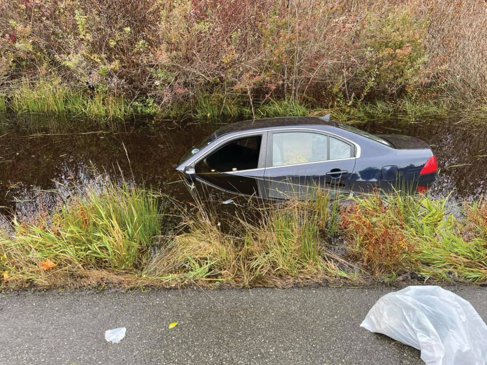 A car left the roadway on Oct. 5, off of U.S Highway 101.